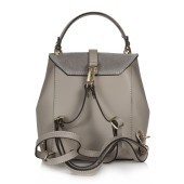 Rucsac tip geanta de dama, din piele naturala, DiAmanti Fausta Taupe Deschis